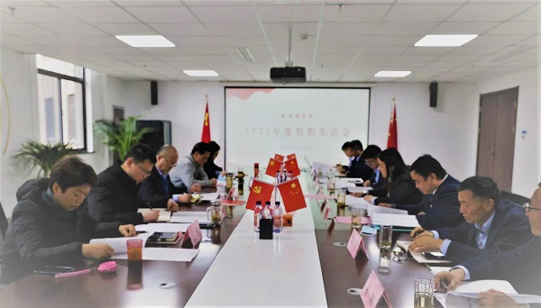 王晟督導(dǎo)徽鹽地產(chǎn)集團霍邱項目公司組織生活會
